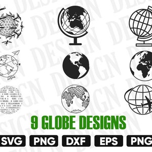 globo svg, world svg, plater earth svg, earth svg file, earth dxf, earth cut file, earth clipart, earth cameo, earth silhouette, world dxf