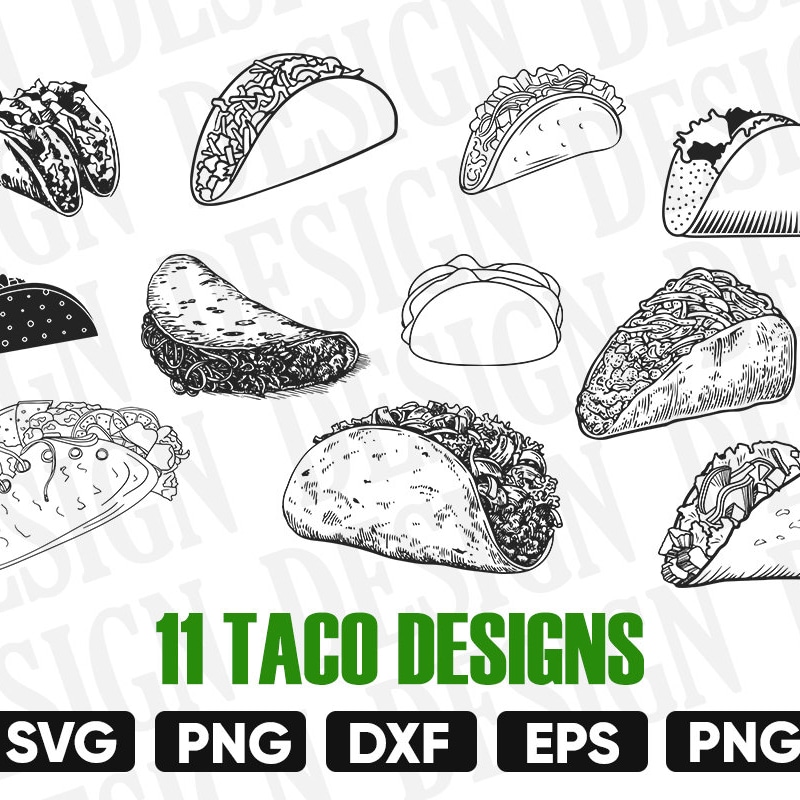 Taco Svg - Etsy