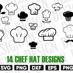 CHEF HAT SVG, Koch Hut Svg, Koch Silhouette, Chef Schablone, Koch Hut Svg Bundle, Chef Hut Clipart, Chef Hut Vektor, Chef Svg