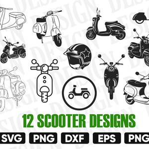 SCOOTER SVG, scooter vector, scooter silhouette, scooter clipart, scooter stencil, scooter vinyl, Die Cut file SVG, svg Cutting files, dxf