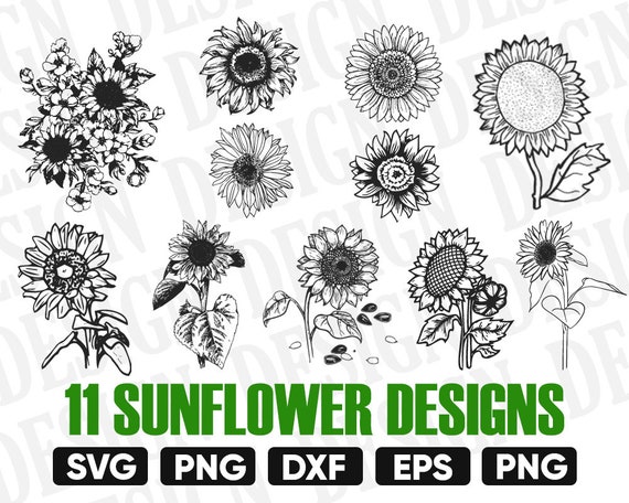 30 Sunflower SVG Bundle, Sunflower SVG, Flower Svg, Monogram Svg