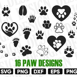 PAW SVG, Paw Print Svg, Dog paw svg, ANIMAL paw svg, Animal Tracks svg, paw Silhouette, Pet Svg, paw clipart, paw vector, svg Cutting files