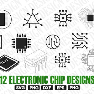 Electronic Chip svg, Chip svg, Electronic Chip SVG Bundle, Electronic Chip outline, Electronic Chip pattern, Chip Silhouette, CPU Svg