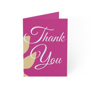 Simple Chic Hot Pink Dankeskarten, Briefpapier-Set, Geburtstagskarten, Masse Dankeschön Notizen, handgeschriebene Karten, Floral