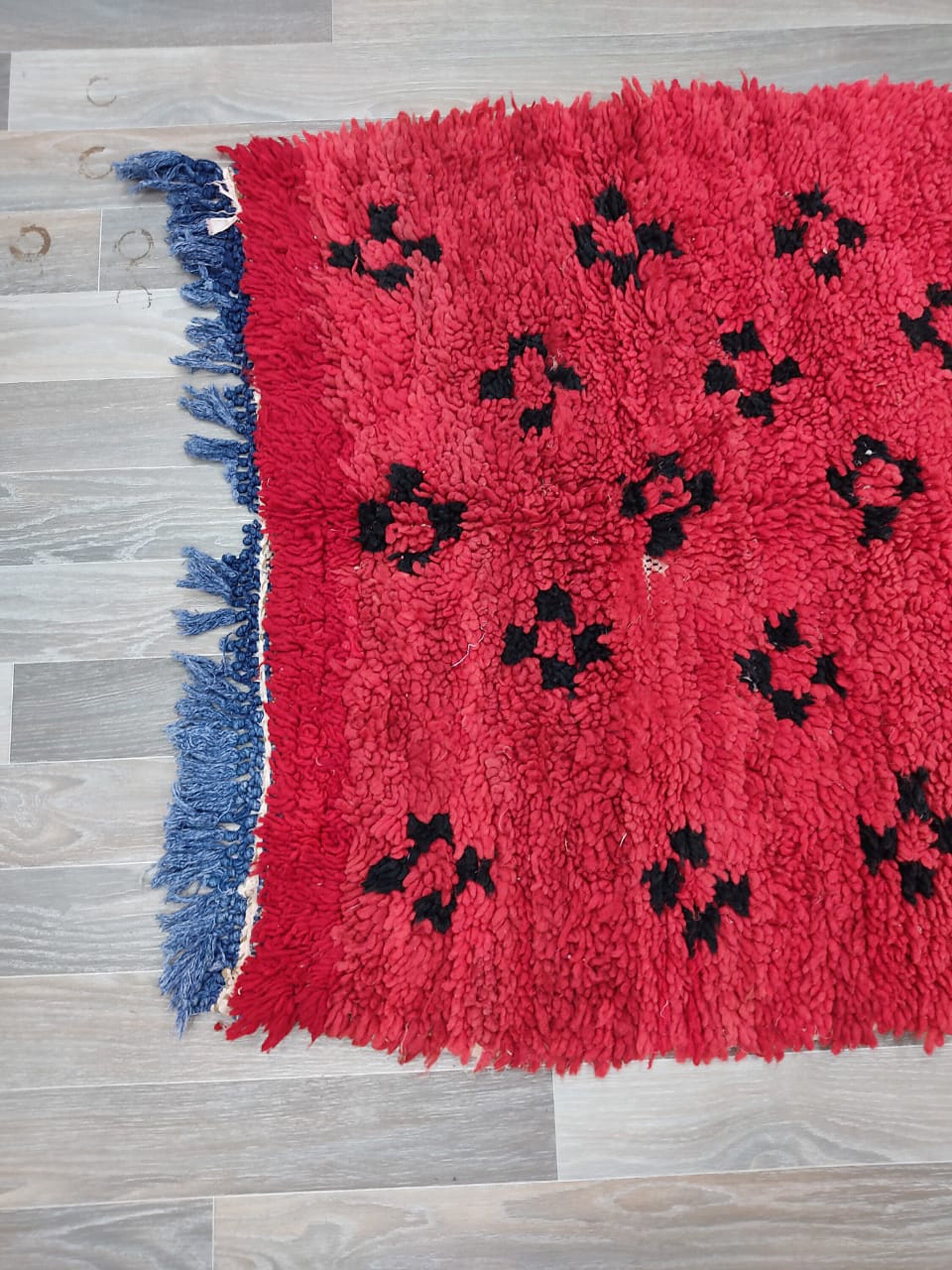 Moroccan red rug 3x6 vintage wool rug berber area rug woven Etsy