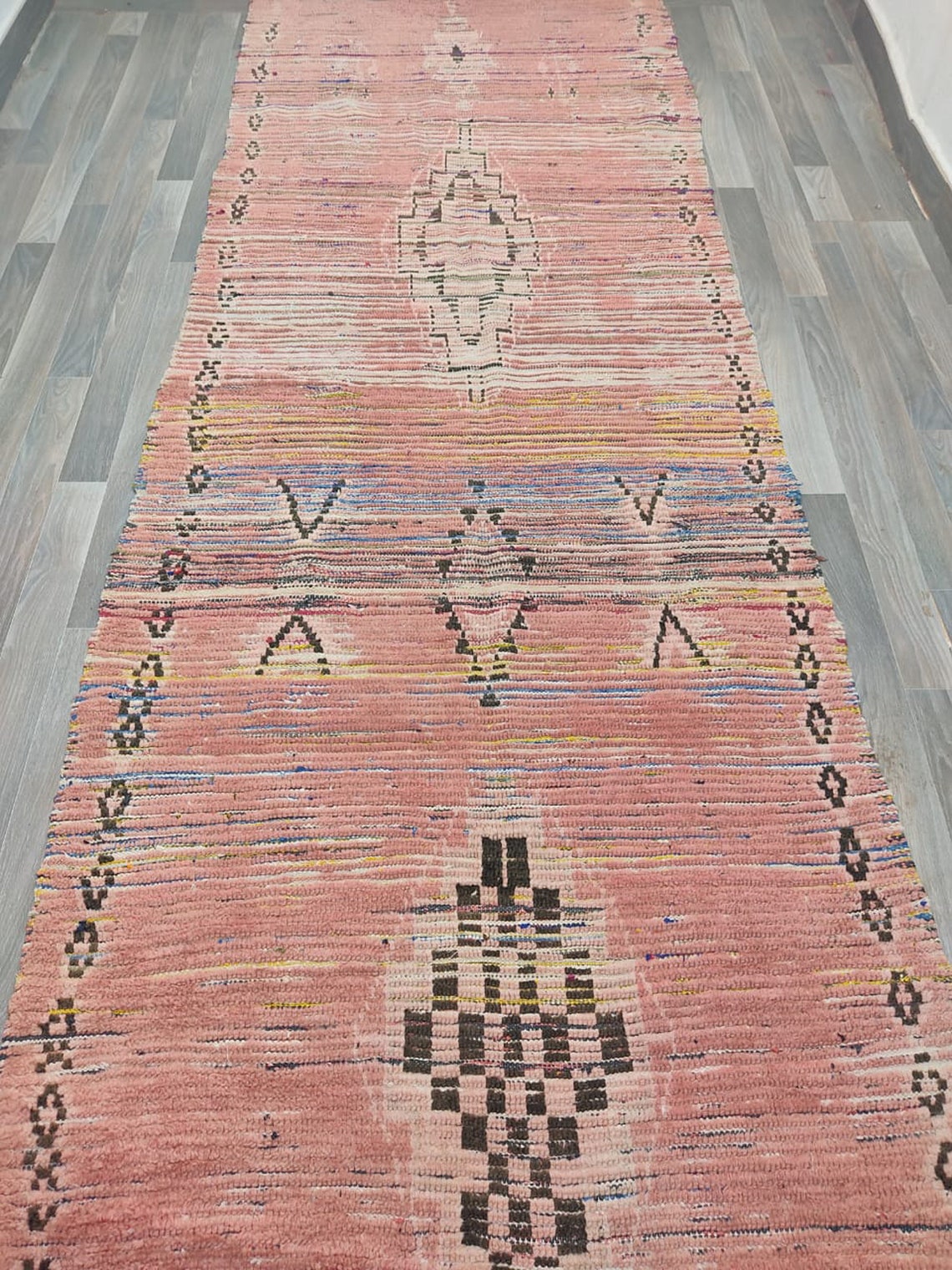 4x11 vintage runner rug wool runner rug boucherouite runner Etsy