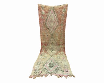 4x10 foot Wool Berber Rug, berber Moroccan vintage long runner rug.