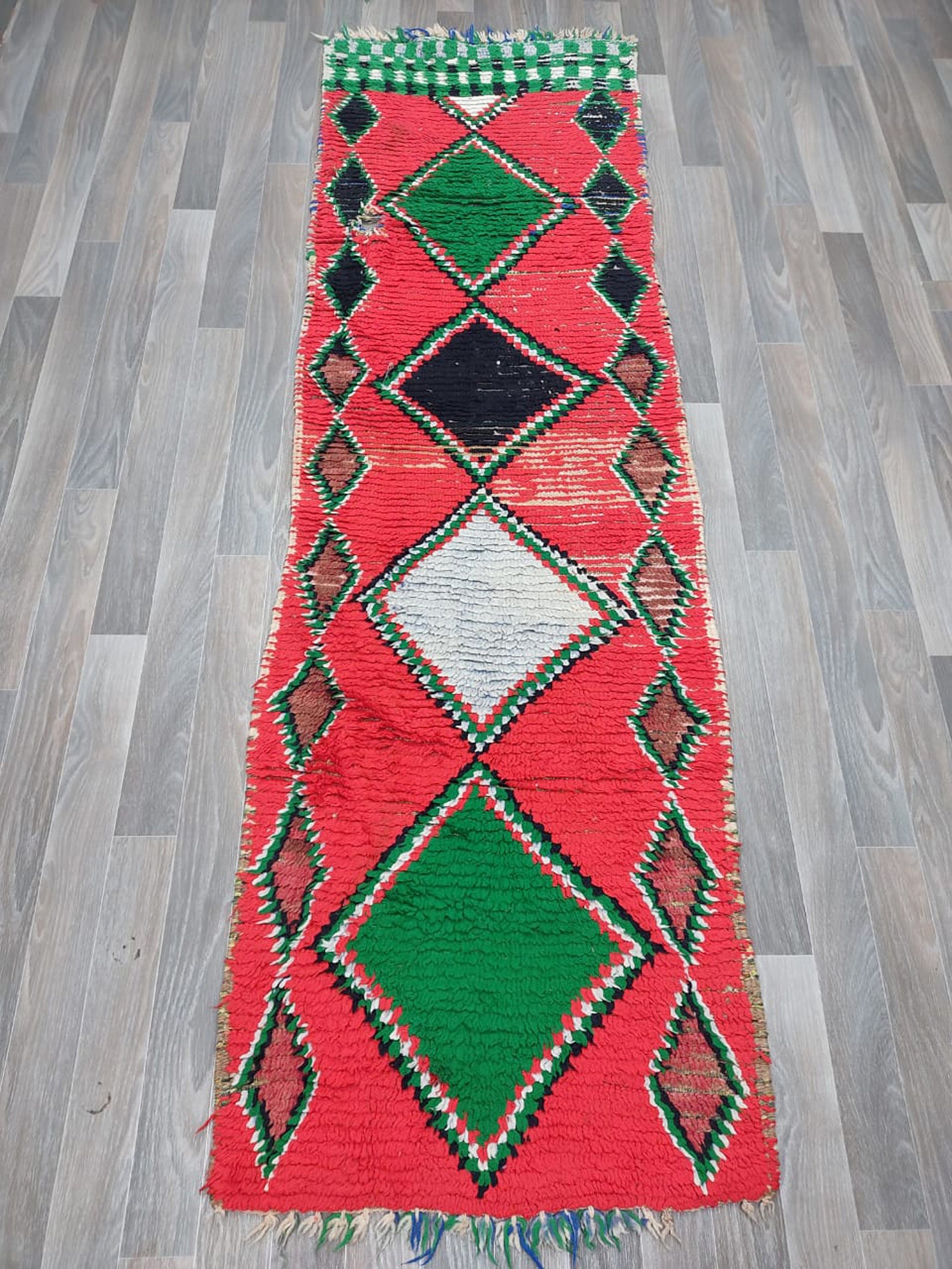 Vintage red runner 2x8 Wool runner rug Moroccan runner rug Etsy