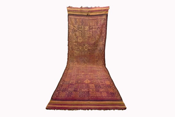 Vintage Moroccan extra large Rug 5x14 feet Authentic Vintage Rug. Wool ...