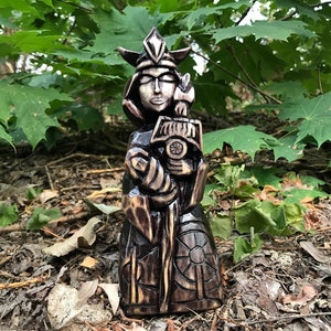 Frigg, Frihh, Goddess Mother, Asgard Allfather, Wotan, Odin, Pagan, Pagan statue, Nordic idol, pendant, home altar, ritual, asatru, runes