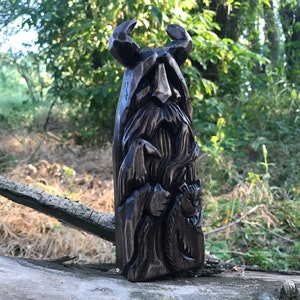 Veles, Slavic god, God of magic, Horned God, Slavic Pantheon, nordic idol, altar, Home altar, Hand Carved, Witchcraft, witch, paganism