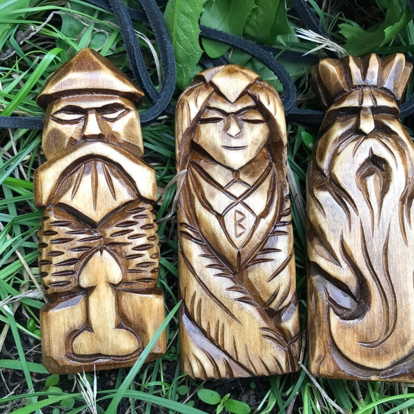 Njord, Freya,  Freyr Freyr, gullinburste, Vanaheim,  Hildisvíni, Vanadis, Pagan statue, Nordic idol, witch, home altar, ritual, pendant