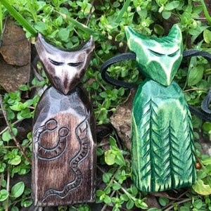 Anhänger Cernunnos, Cernun, Kelten, Holz gehörnter Gott, Wicca, Druide, Hexerei Altar. Statue, Heidnischer Gott, Hausaltar, Ritual, Idol, Heidentum