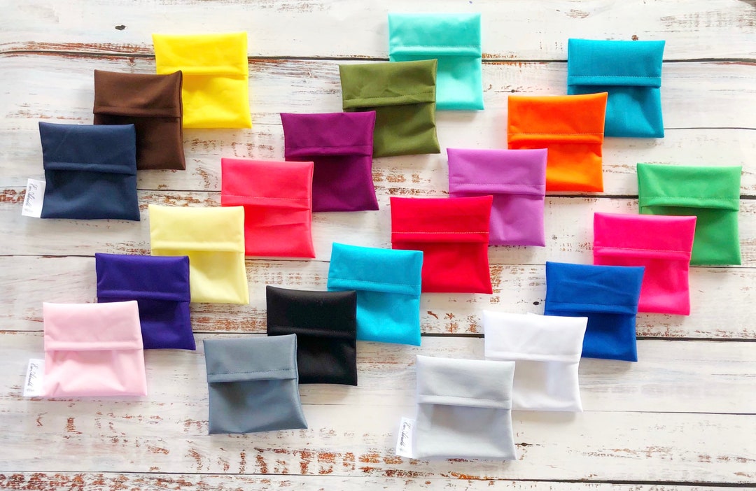 Custom Solid Colour Waterproof Bag, Sanitary Pad Wrappers, 2x2,3x3,4x4,5x5,6x6 Wet Pouch