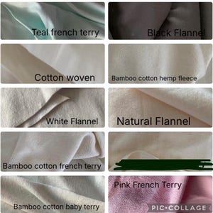 WINGLESS Organic Hemp Bamboo Cotton Booster Pack-Natural Pantyliners- Inserts- Set of 5 image 2