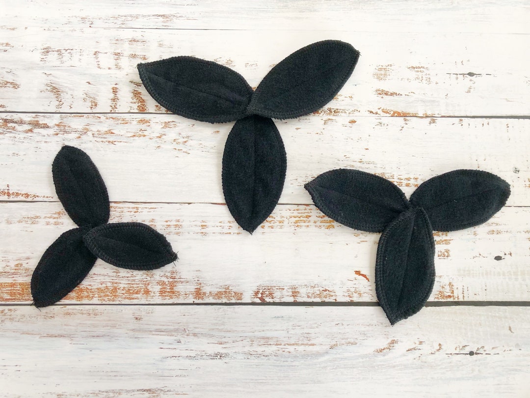 Organic Black Flannel Cotton Interlabial Pad Reusable Period Menstrual