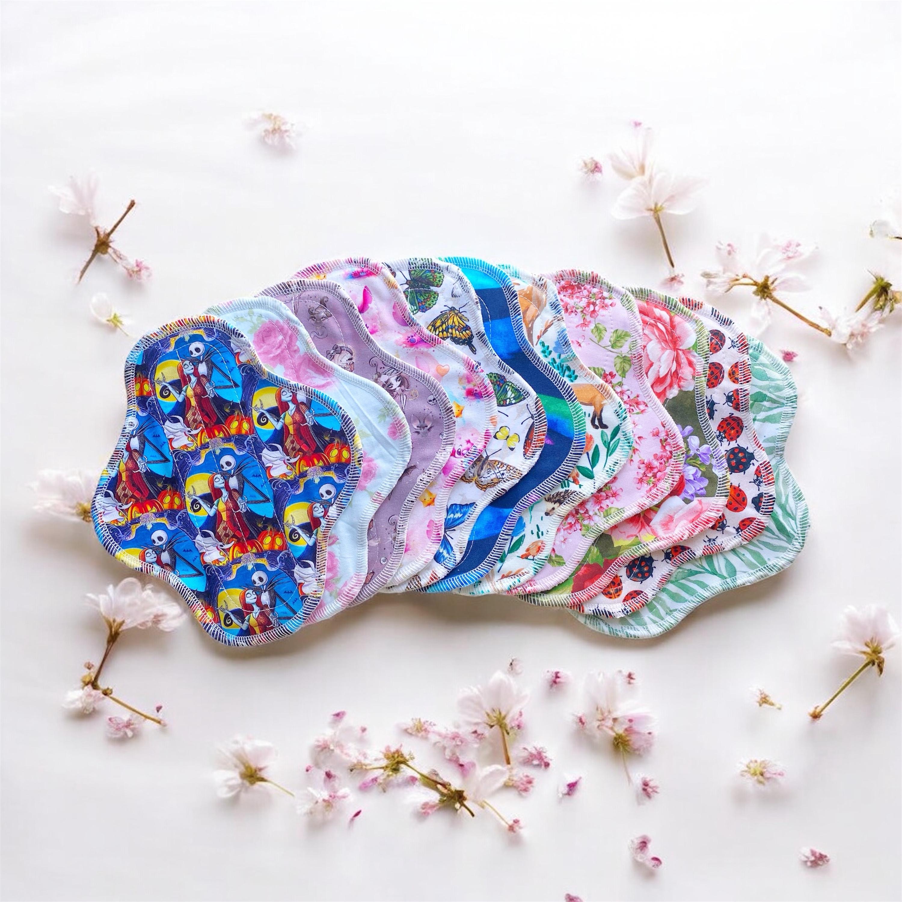 Reusable Cotton Cloth Pad - Organic Hemp Core, Regular Flow (8 inch)