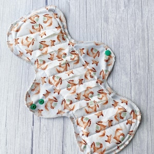 Custom Bamboo Cotton Gusher Cloth Pad - Organic Reusable Teen  Period -Softshell Backing- Two widths