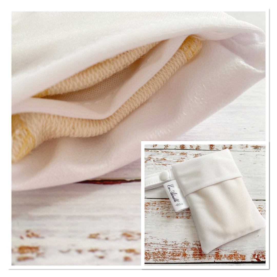 Double Pocket Solid Colour Waterproof Bag, Sanitary Pad Wrappers, Wet Pouch , Washable Reusable