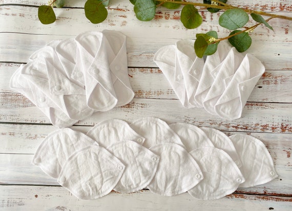 Organic Flannel Daily Liners: Hemp, Bamboo, Cotton - Set of 3