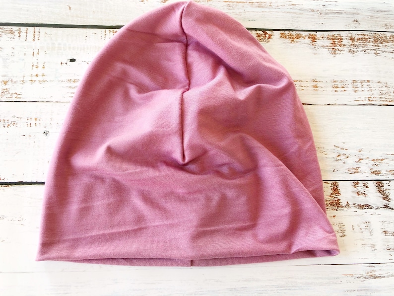 Soft Bamboo Cotton Beanie Slouchy or Regular Fit Toque Chemo Cap Cancer Hat image 7