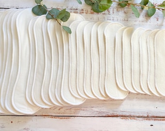 WINGLESS Organic Hemp Bamboo Cotton Booster Pack-Natural Pantyliners- Inserts- Set of 5