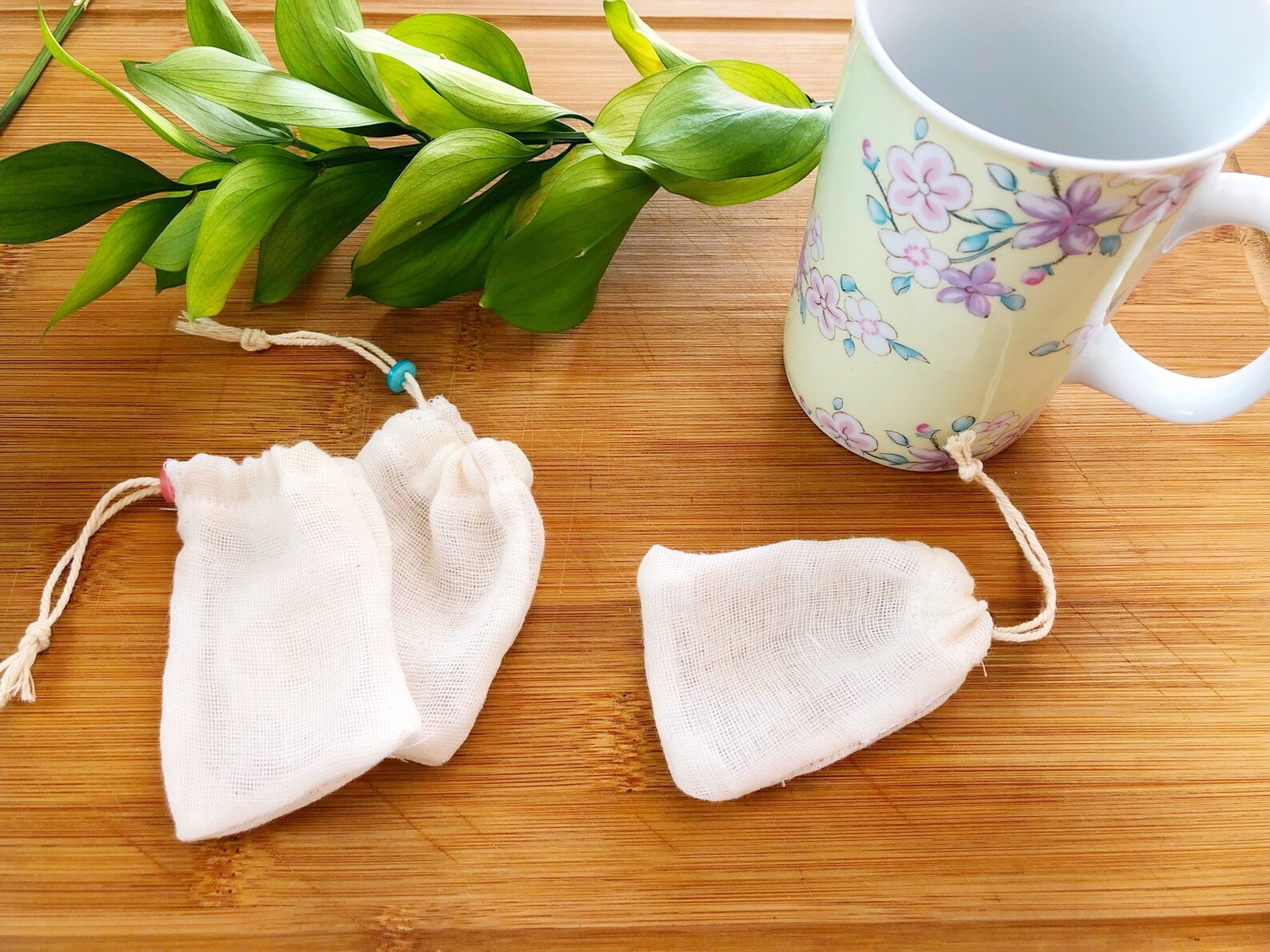 Reusable Tea Bag Organic Unbleached Cotton And Cord Washable Etsy