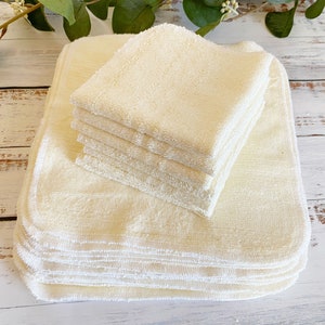 Salviette viso in cotone di bambù biologico - 9x9 pollici - Salviette per neonati - Olio detergente - Carta igienica - Tovagliolo da bagno - Set da 1-6-12