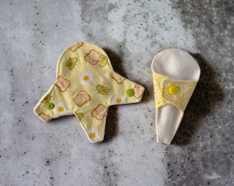Custom Thong Cloth Pad - Organic Reusable Teen  Period - Softshell Backing