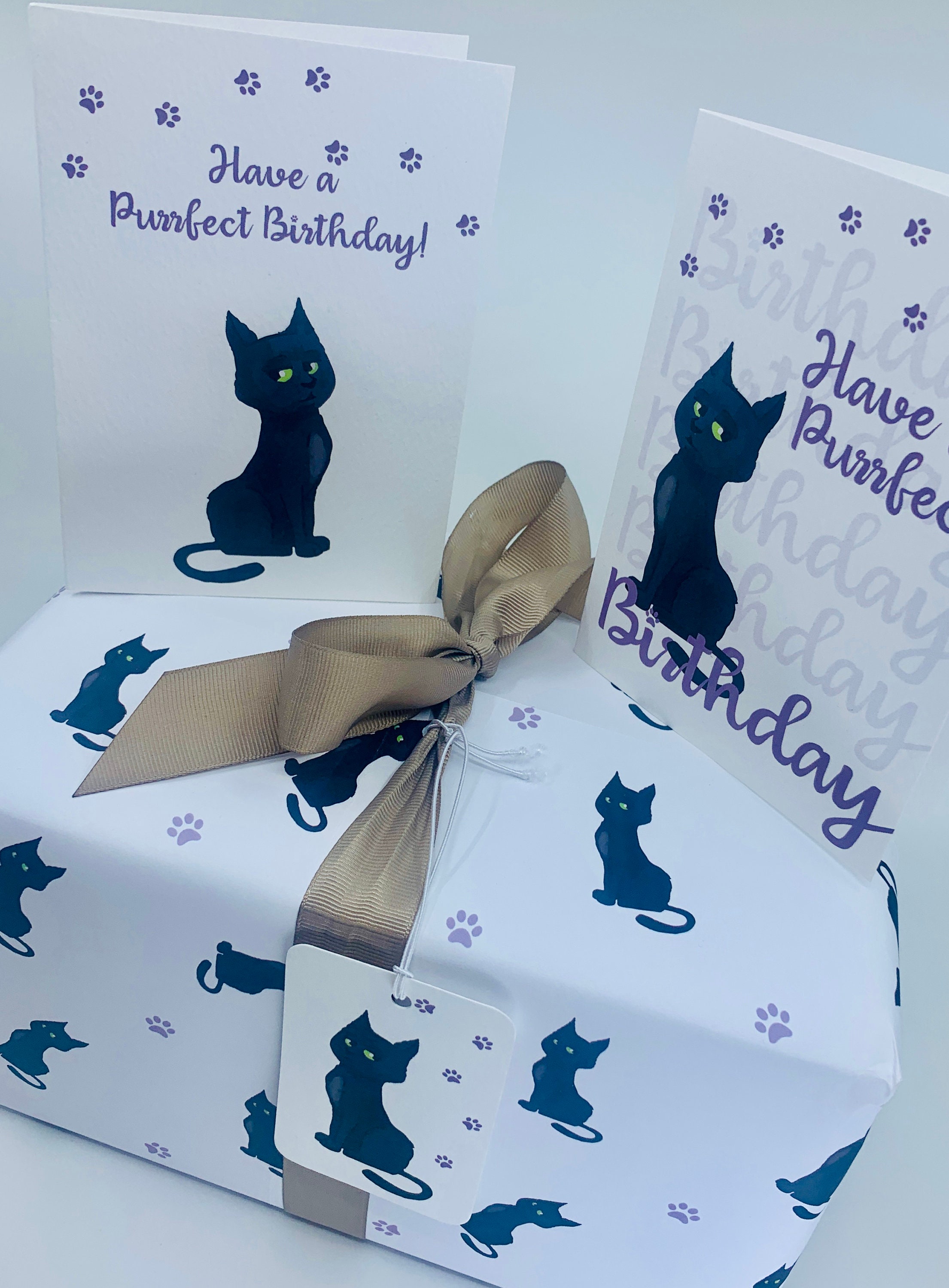 Cute Cats Wrapping Paper 700 x 500mm POPPY Cat Themed Gift Etsy