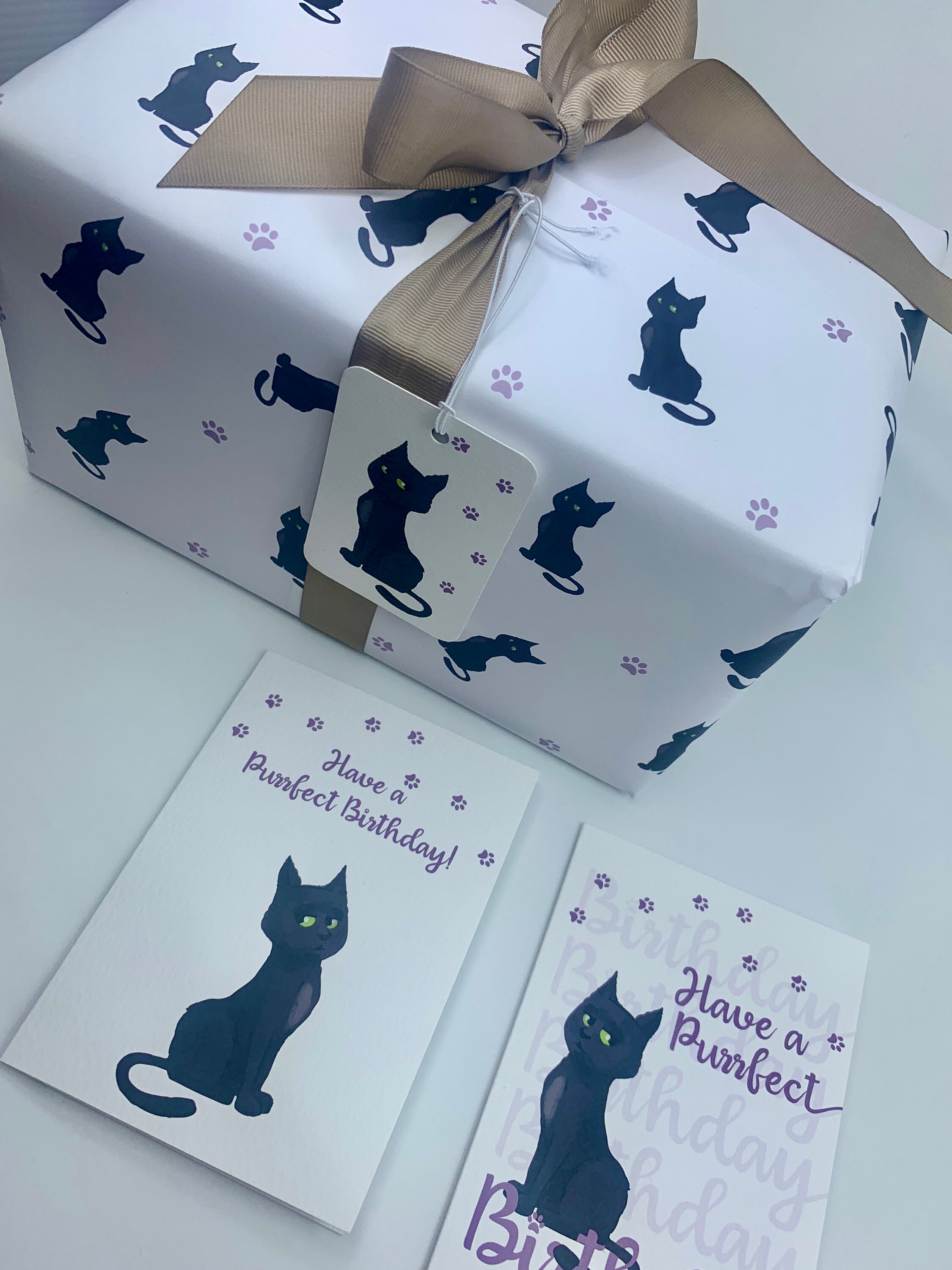 Cute Cats Wrapping Paper 700 x 500mm POPPY Cat Themed Gift Etsy