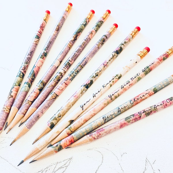 Crayons personnalisés | Crayons | Crayons personnalisés | Crayons imprimés personnalisés | Idées cadeaux | Pour lui | Pour sa | Papeterie | Ensemble de 5, 10