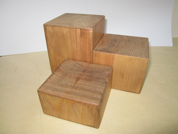 wooden display blocks