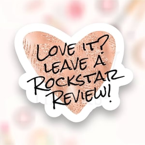 Love It Leave Review Sticker PNG, Cute Heart Small Business Thank You Labels, MLM Makeup Happy Mail Package Seals, Cricut Avery Download SVG