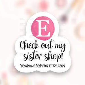 DIY Personalizowana naklejka Etsy PNG, etykieta małej firmy w mediach społecznościowych dla siostrzanego sklepu, urocze, szczęśliwe pieczęcie marketingowe, Cricut Avery Pobierz SVG