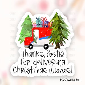 Kanada Post Arbeiter Aufkleber Download PNG, kleine Unternehmen Post Weihnachten Danke Etiketten, süße Shop Paket Siegel, Print Schnitt Vorlage SVG