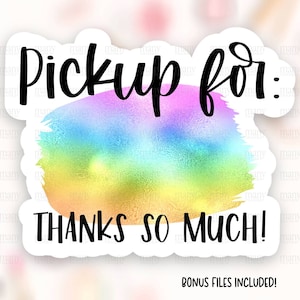 Porch Pickup Sticker Télécharger, Rainbow Foil Small Business Happy Mail Étiquettes, Local Shop Thank You Package Décalcomanies, Cricut Template PNG SVG