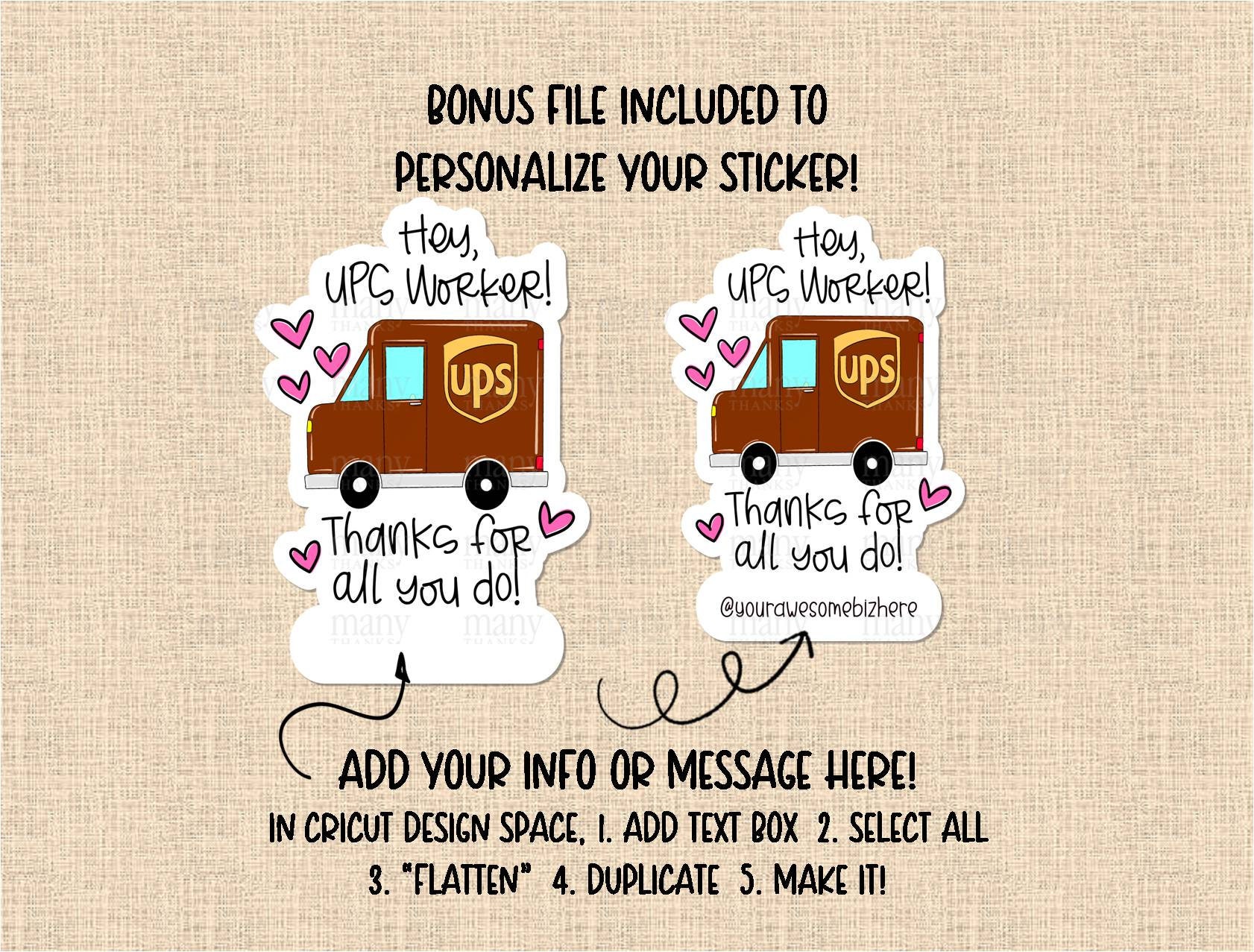 Up Ups Sticker UPS Worker Sticker PNG, Thanks for All You Do Small Business Happy Mail ...
