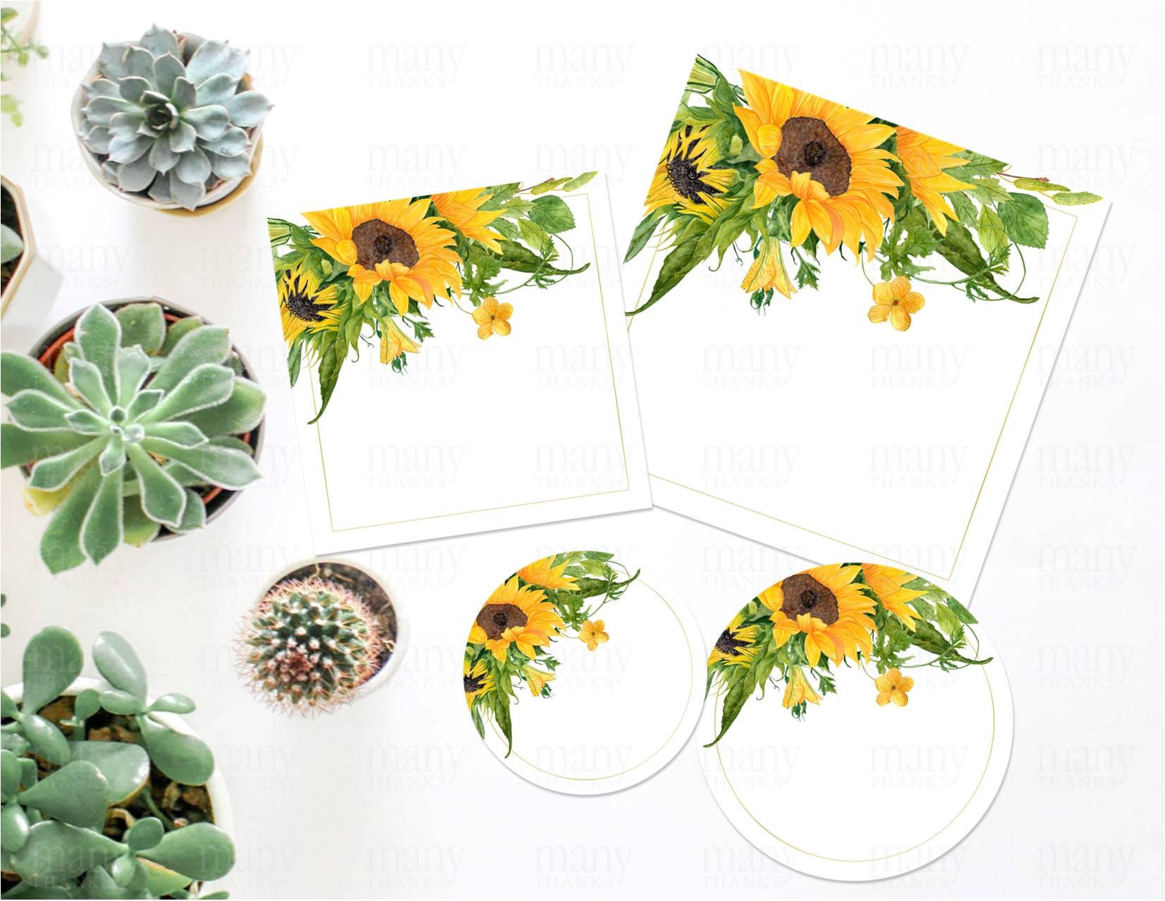 24 Sonnenblumen-Aufkleber – Bunte Blumen-Etiketten Zum Verzieren Von Umschlägen, Karten & Deko