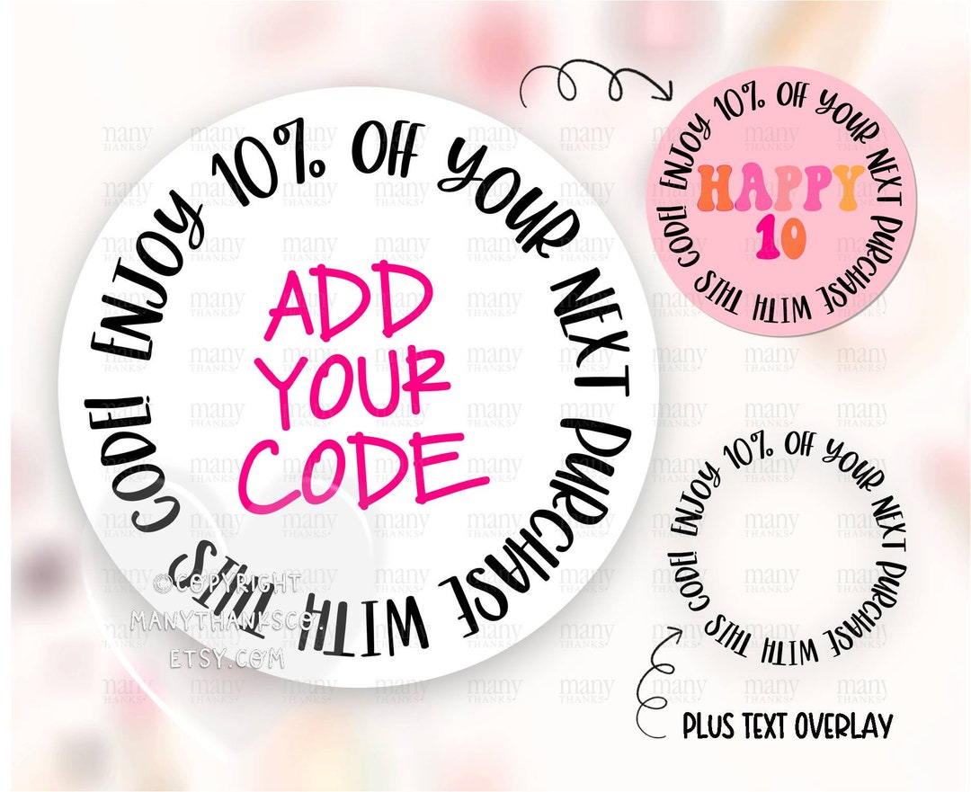 Buy Discount Code Sticker PNG Enjoy 10 off Next Purchase DIY Online in