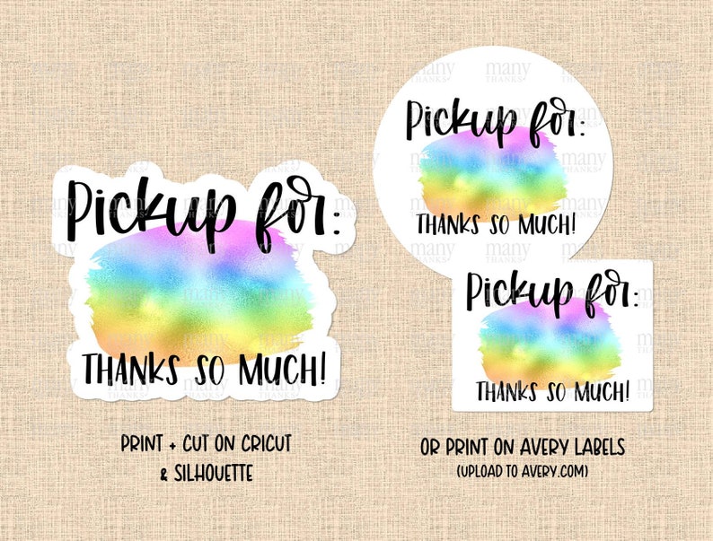 Porch Pickup Sticker Download Rainbow Foil Small Business Etsy
