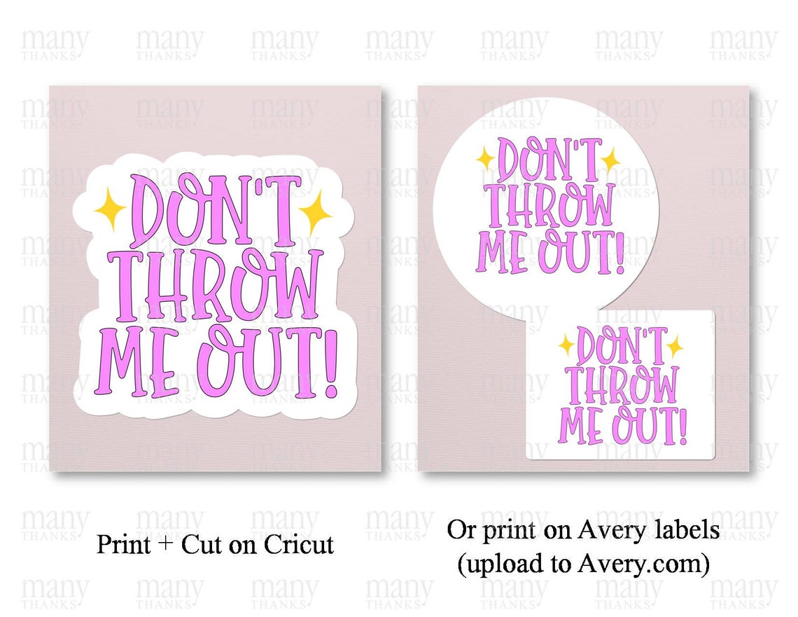 Don't Throw Me Out Sticker PNG Small Business Happy Mail Etsy