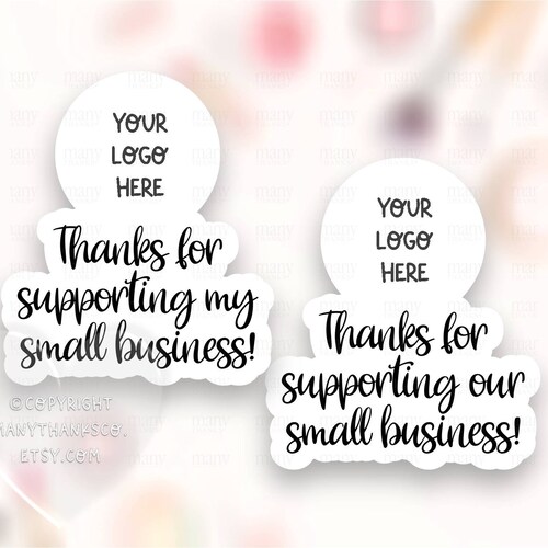Custom Thank You Labels For Etsy Sellers | Multi-Size Stickers & Seals For Packaging