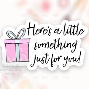 Iets alleen voor jou Sticker PNG, gratis cadeau dank u labels, schattige cadeau winkel happy mail pakket zegels, Cricut Avery print gesneden SVG