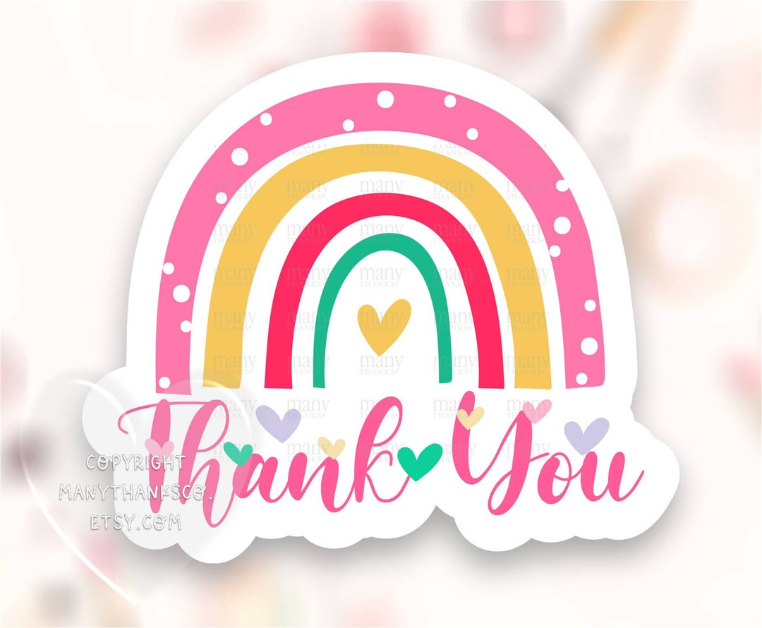 Thank You Stickers, Thank You Labels, Thank You Bow, Girl Bow Stickers, Pink  Bow Stickers, Packaging Stickers, Thank You Package, Thank You 