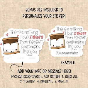 Thank You Repeat Customer Sticker PNG, Smores Pun Small Business Happy ...