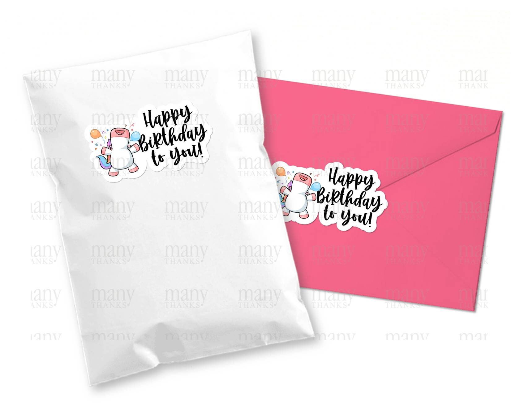 Timbri Trasparenti Per Scrapbooking – Set Con Scritte In Inglese (Happy Birthday, Thank You) – Foglio 11x16 Cm