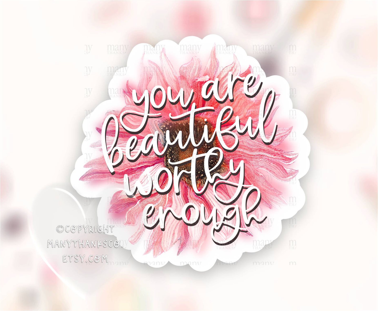 You Are Beautiful Sticker By Gigglesteps