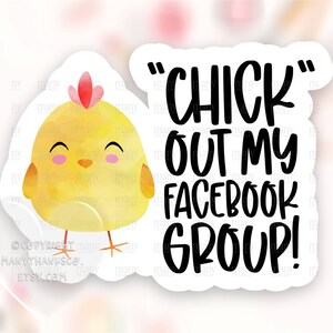 Facebook Group Sticker PNG, Süßes Small Business Happy Mail Label, Ostern Küken Pun Social Media Paket Siegel, Cricut Avery Download SVG
