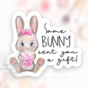 Geschenk Mail Sticker PNG, Osterhase Thank You Shop Paket Label, Süßes Small Business Happy Mail Umschlag Siegel, Cricut Avery Print Cut SVG
